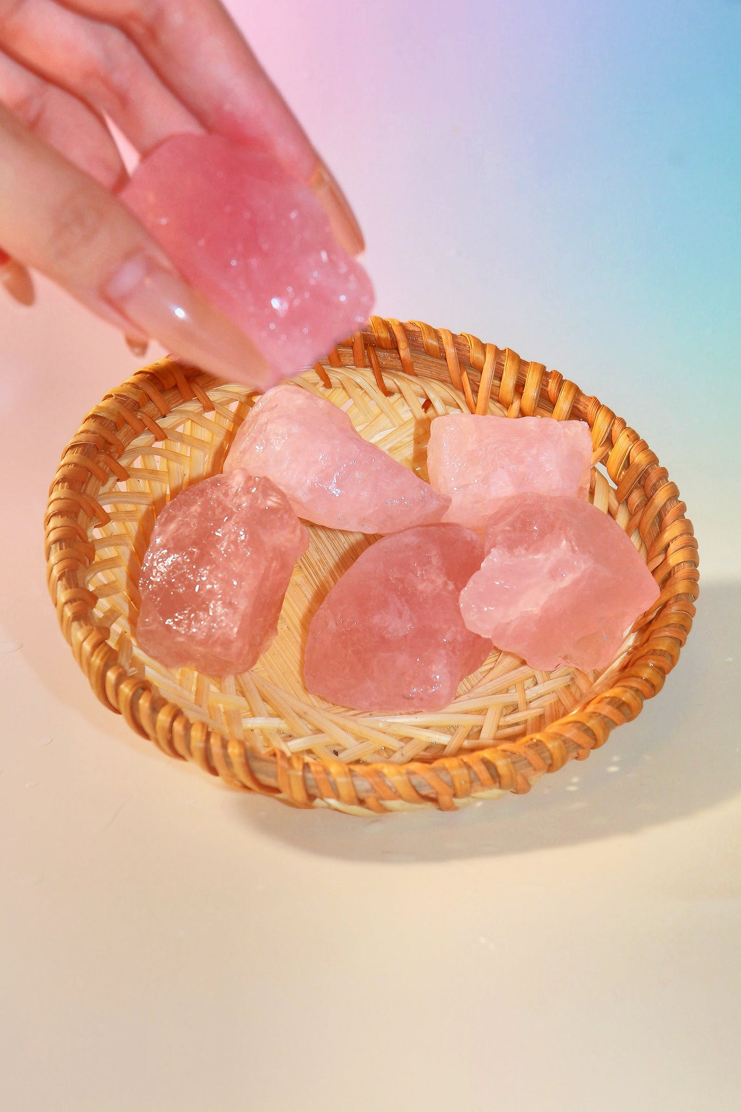 Rose quartz tumbles 100g